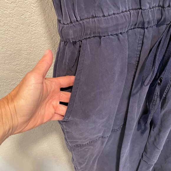 Abound Distressed Lyocell Blue Pants Jumpsuit Small - Picture 6 of 9